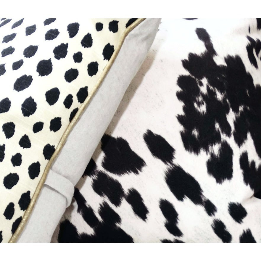 Black Faux Cowhide Pillow