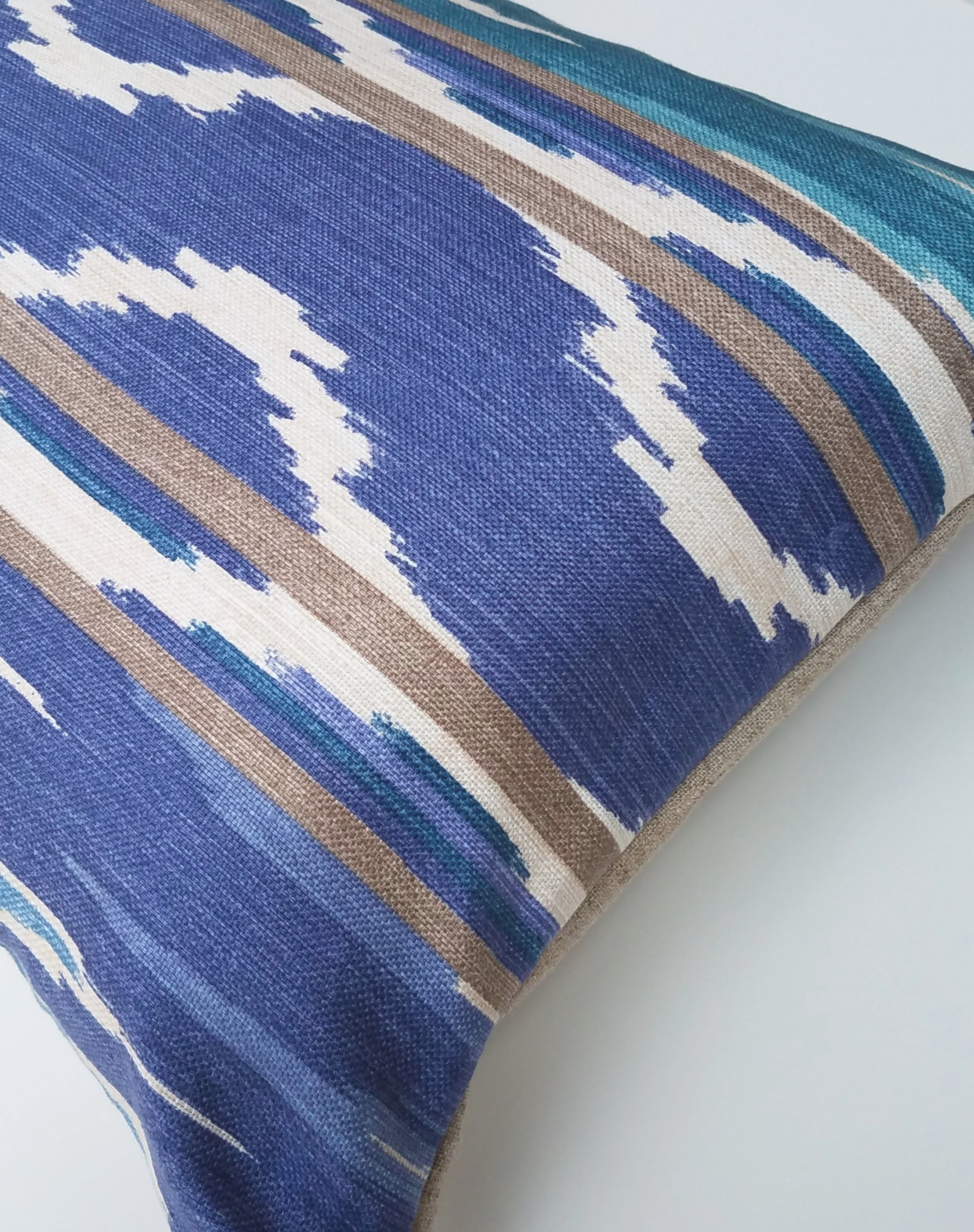 Paloma Desert Blue Ikat Lumbar Pillow