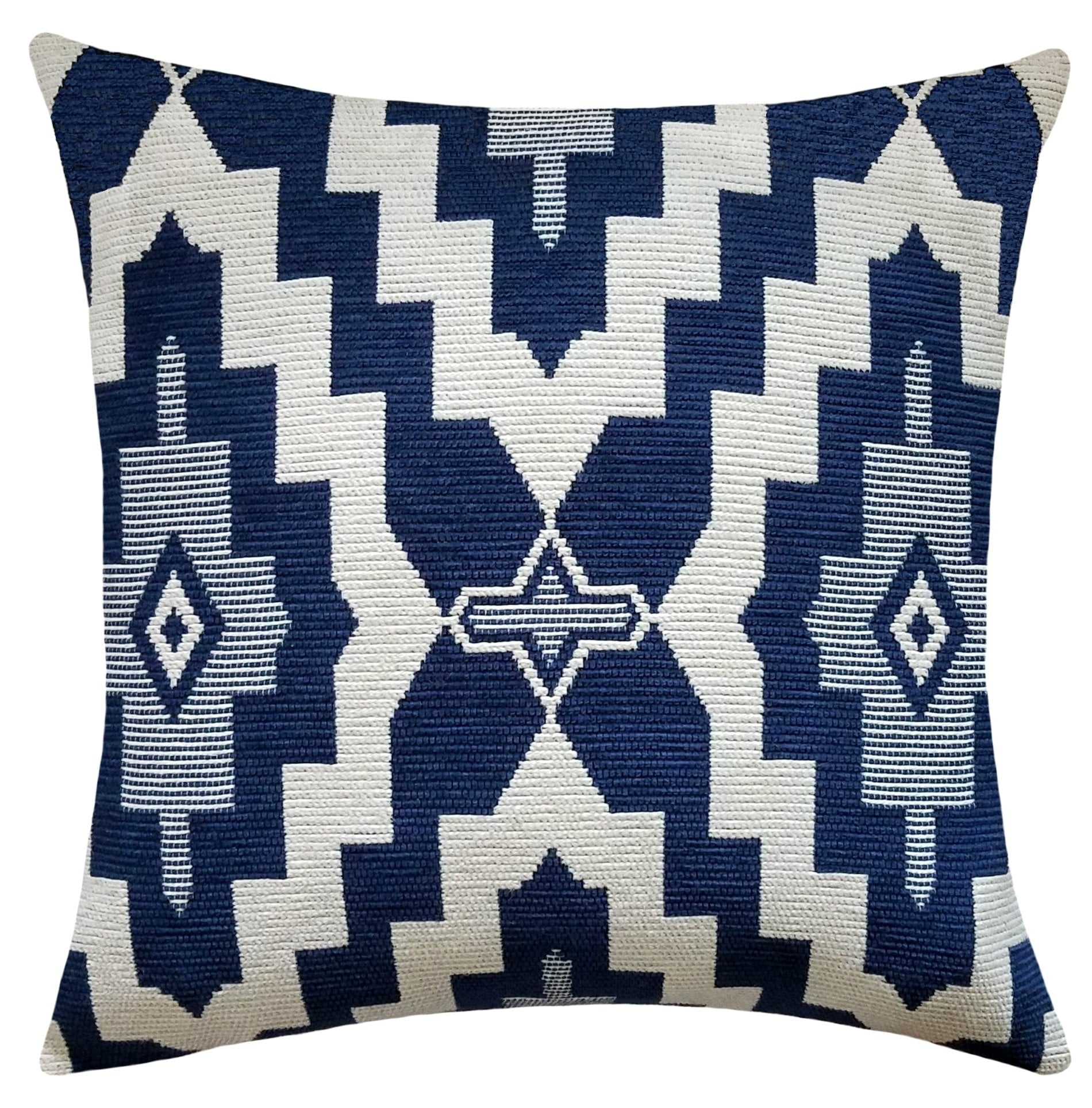 Taos Navy Blue Southwestern Geometric Pillow