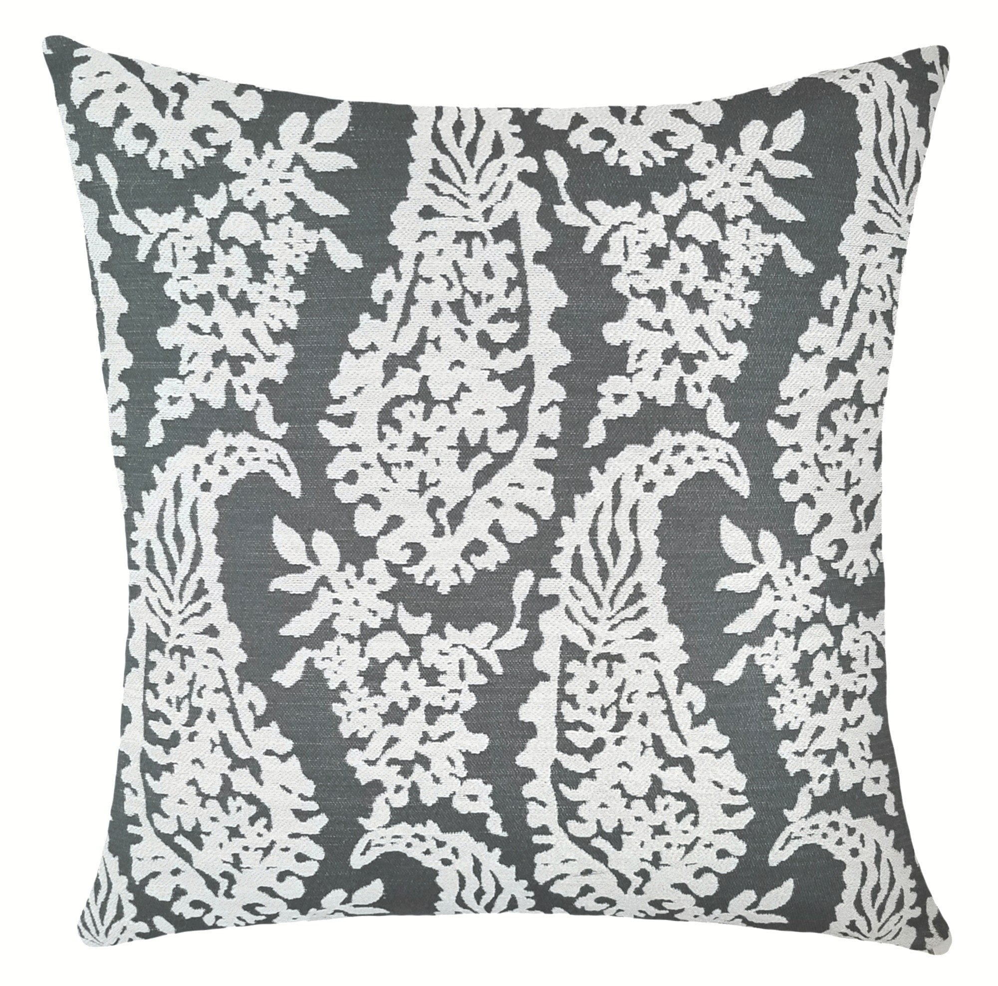 Victoria Gray Paisley Decorative Pillow