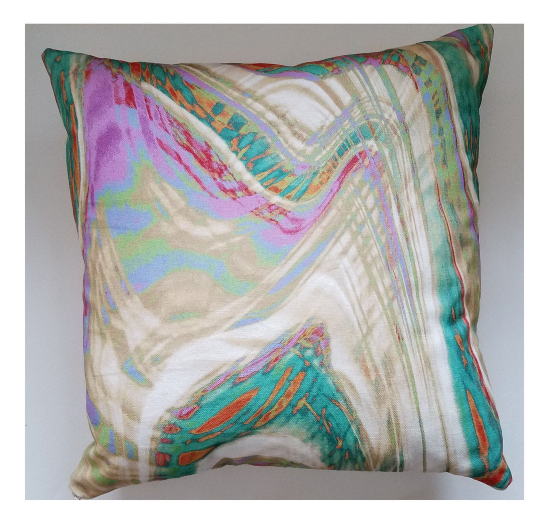 Trippy Marble Pattern Throw Pillow