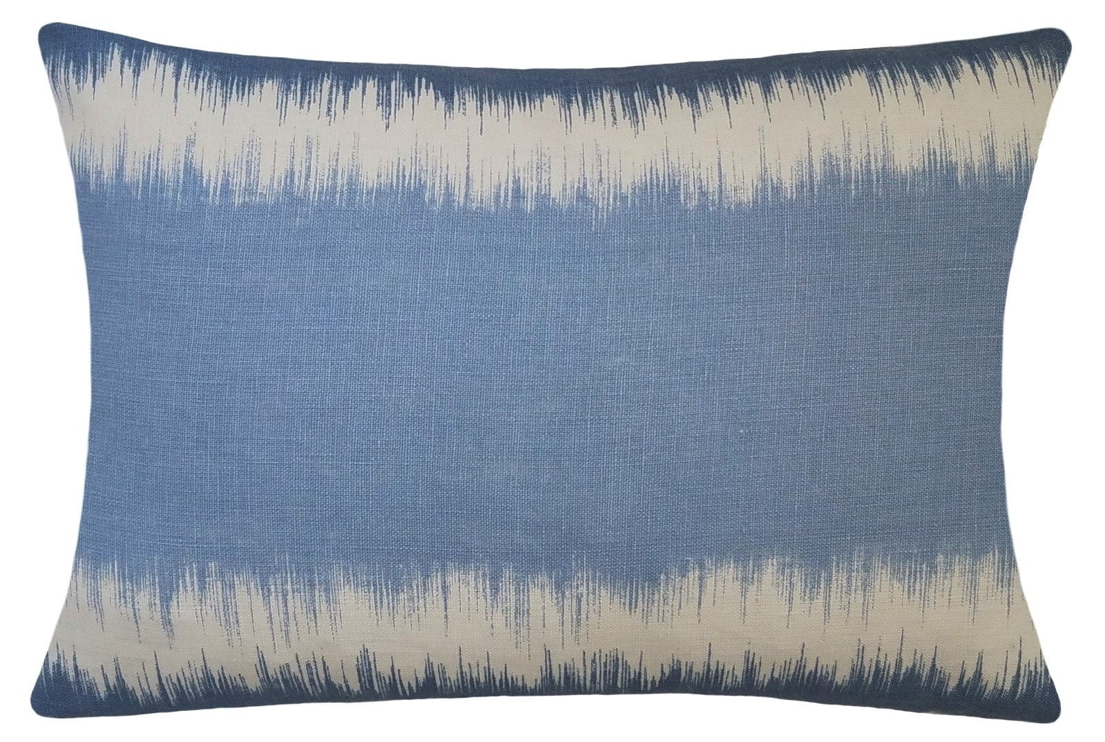 Sky Blue Ikat Stripe Lumbar Pillow