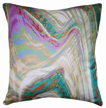 Trippy Marble Pattern Throw Pillow