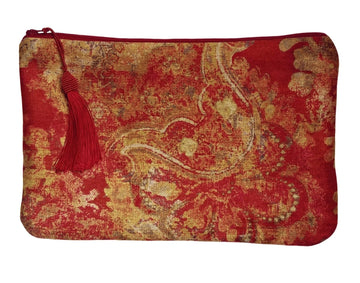 London Red Velvet Evening Clutch